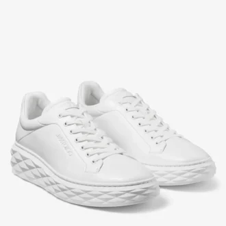 Diamond Maxi M Ii vita sneakers med plattform i nappaläder