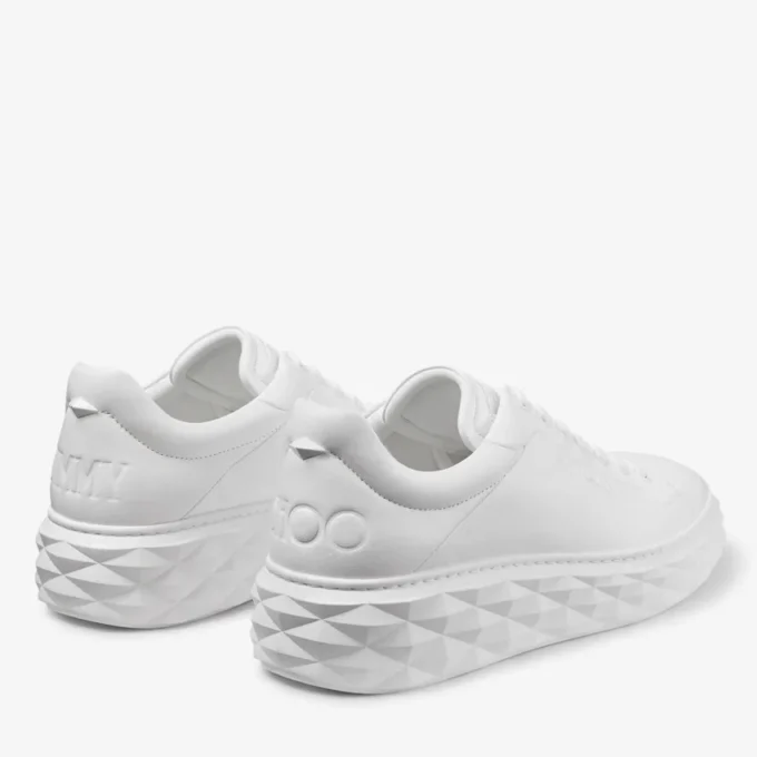 Diamond Maxi M Ii vita sneakers med plattform i nappaläder Diamond Maxi M Ii vita sneakers med plattform i nappaläder