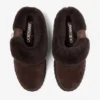Diamond Maxi Mule F Mules i chokladbrunt mocka med fårskinn Diamond Maxi Mule F Mules i chokladbrunt mocka med fårskinn