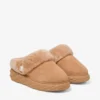 Diamond Maxi Mule F Toffee-mules i mocka med fårskinn Diamond Maxi Mule F Toffee-mules i mocka med fårskinn