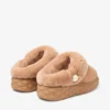 Diamond Maxi Mule F Toffee-mules i mocka med fårskinn Diamond Maxi Mule F Toffee-mules i mocka med fårskinn