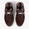 Diamond Maxi Retro M Chokladfärgade låga sneakers i sammet och mocka med fårskinn