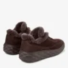 Diamond Maxi Retro M Chokladfärgade låga sneakers i sammet och mocka med fårskinn