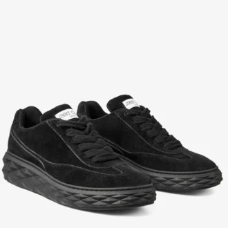 Diamond Maxi Retro M svarta sneakers i sammet och mocka