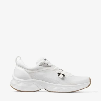 Diamond Run F Vita sneakers i stickad jacquardblandning