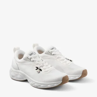 Diamond Run F Vita sneakers i stickad jacquardblandning