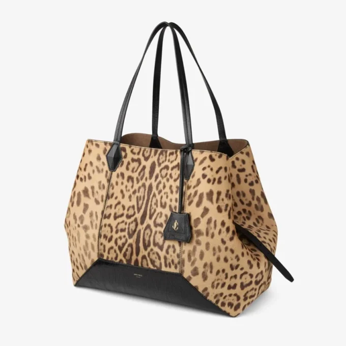 Diamond Tote Large – stor väska i ponnyläder med naturligt leopardmönster Diamond Tote Large – stor väska i ponnyläder med naturligt leopardmönster