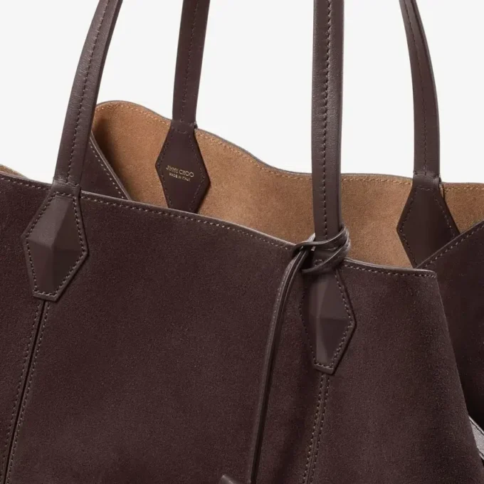 Diamond Tote Medium kaffefärgad mockaväska