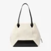Diamond Tote Medium naturfärgad shearling-väska Diamond Tote Medium naturfärgad shearling-väska