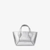 Diamond Tote Mini Silver Vintage Metallic Leather Mini Bag Diamond Tote Mini Silver Vintage Metallic Leather Mini Bag