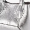 Diamond Tote Mini Silver Vintage Metallic Leather Mini Bag Diamond Tote Mini Silver Vintage Metallic Leather Mini Bag
