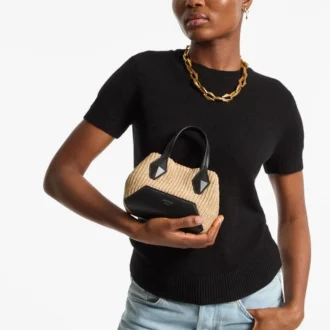 Diamond Tote Mini – väska i naturlig raffia