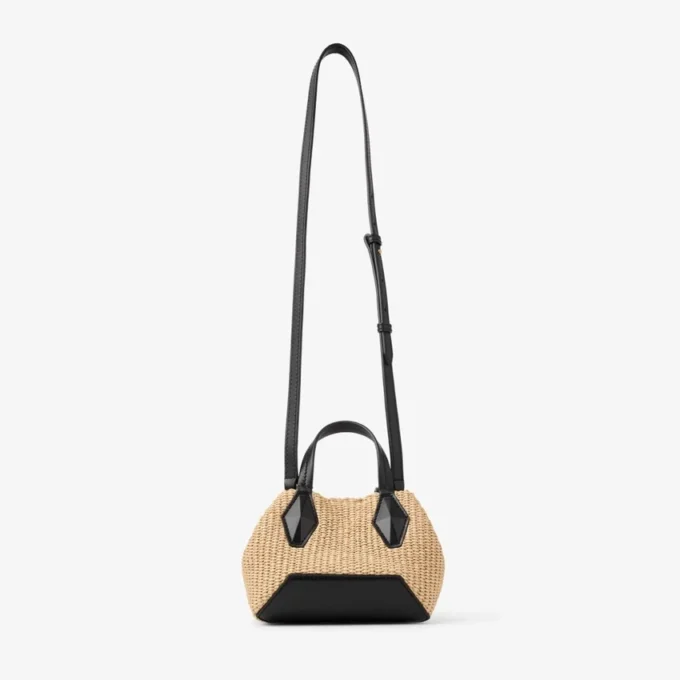 Diamond Tote Mini – väska i naturlig raffia Diamond Tote Mini – väska i naturlig raffia
