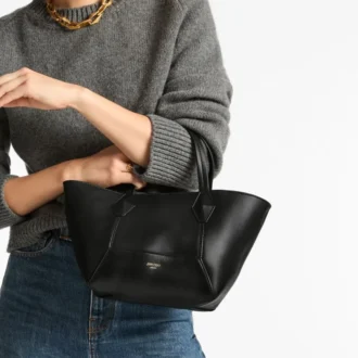 Diamond Tote Small Svart kalvskinnsväska
