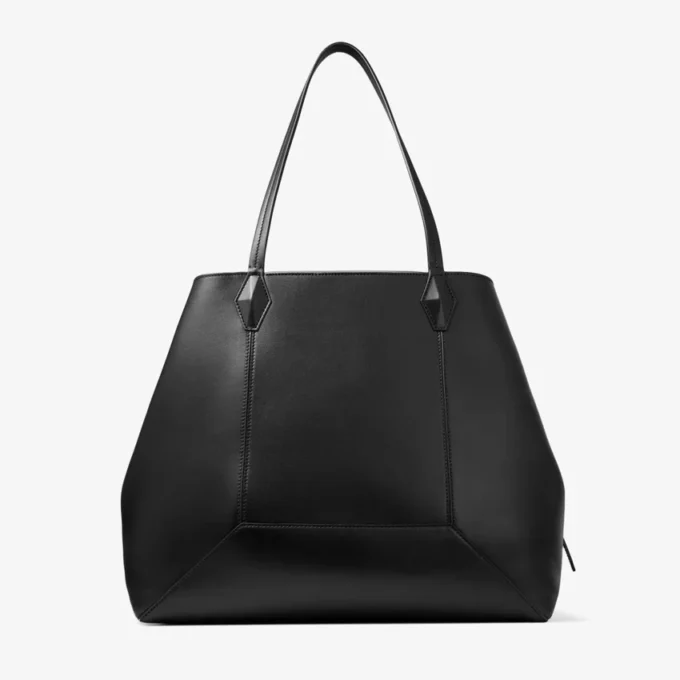 Diamond Tote Stor svart väska i kalvskinn