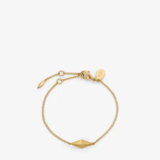 Diamondarmband i guldfinish Armband med fin kedja