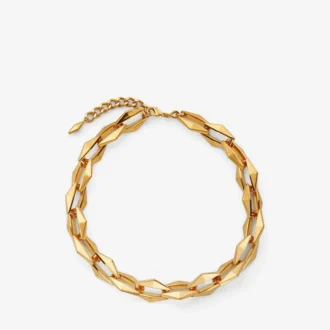 Diamondkedja Halsband Guldfinish Diamondkedja Halsband