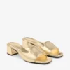 Dina 45 Mulesandaler i guldmetalliskt läder Dina 45 Mulesandaler i guldmetalliskt läder