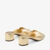 Dina 45 Mulesandaler i guldmetalliskt läder Dina 45 Mulesandaler i guldmetalliskt läder