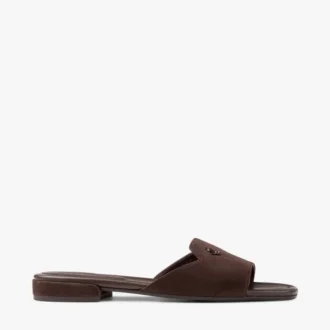 Dina Flat svart nappaläder med korsade remmar och slingback