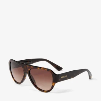 Eira Brown Havana Aviator-solglasögon