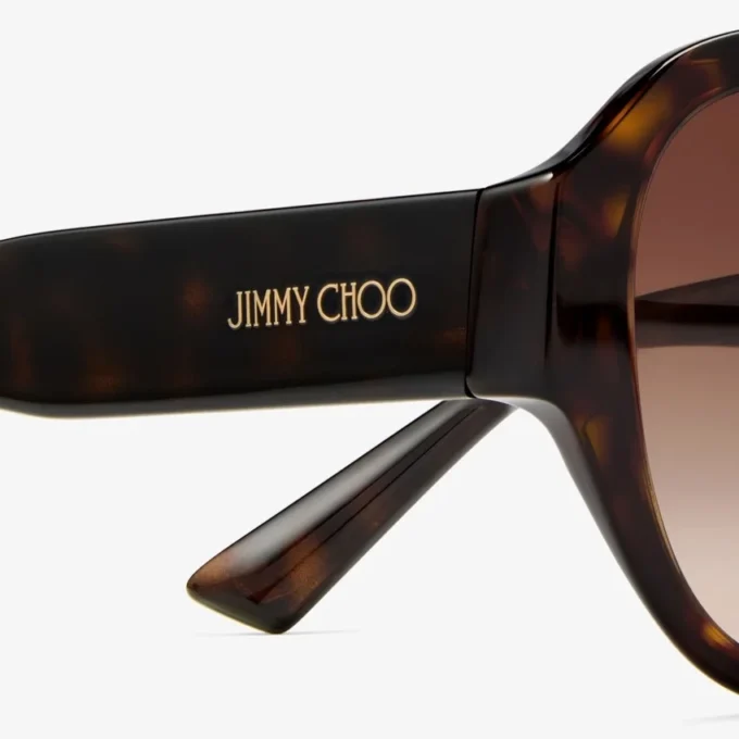 Eira Brown Havana Aviator-solglasögon