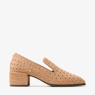 Eliot Slipper 45 F tofféfärgade mockaslippers med öljetter