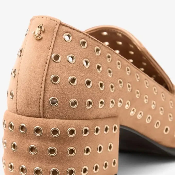 Eliot Slipper 45 F tofféfärgade mockaslippers med öljetter