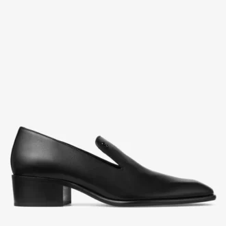 Eliot Slipper 45 Herrtofflor i svart vintage-läder