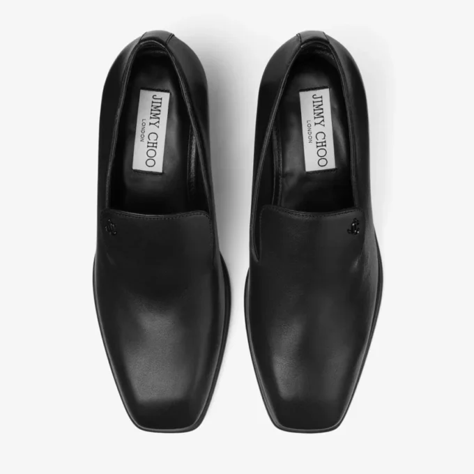 Eliot Slipper 45 Herrtofflor i svart vintage-läder Eliot Slipper 45 Herrtofflor i svart vintage-läder