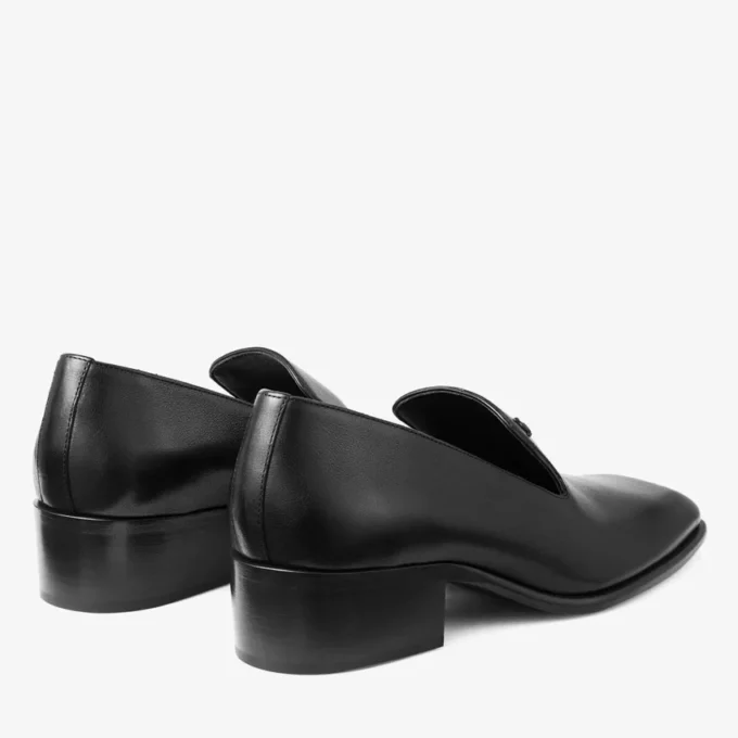 Eliot Slipper 45 Herrtofflor i svart vintage-läder Eliot Slipper 45 Herrtofflor i svart vintage-läder