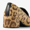 Eliot Slipper 45 Naturliga tofflor i ponnyläder med leopardmönster