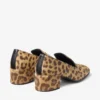 Eliot Slipper 45 Naturliga tofflor i ponnyläder med leopardmönster