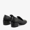 Eliot Slipper 45 Svarta tofflor i metalliskt nappaläder med öljetter
