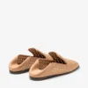 Eliot Slipper F Toffee-färgade mockaslippers med öljetter