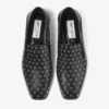 Eliot Slipper Herrtofflor i svart metallic-nappaläder med öljetter Eliot Slipper Herrtofflor i svart metallic-nappaläder med öljetter