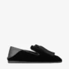 Eliot Slipper Svarta tofflor i sammet med tofs