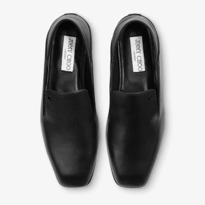 Eliot Slipper Svarta tofflor i vintage-läder