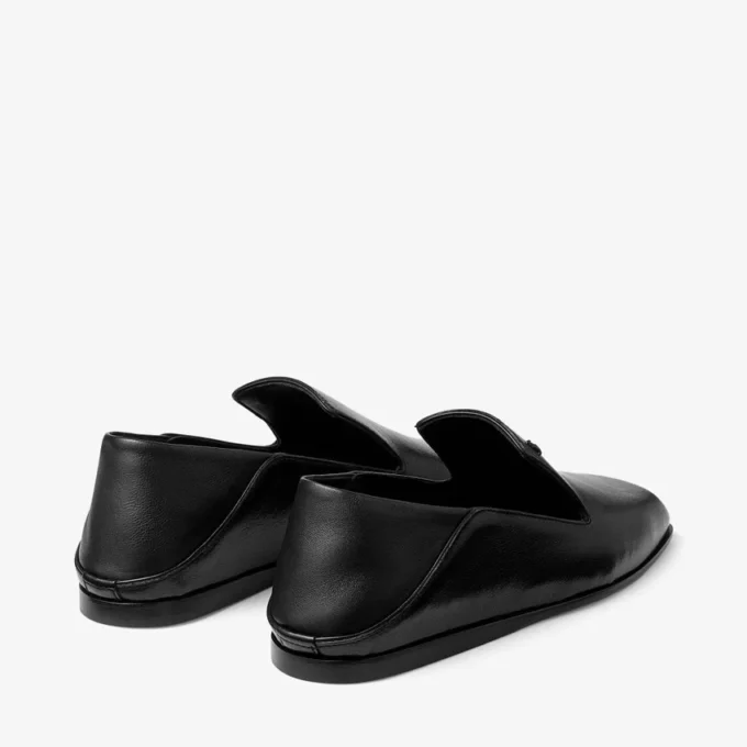 Eliot Slipper Svarta tofflor i vintage-läder
