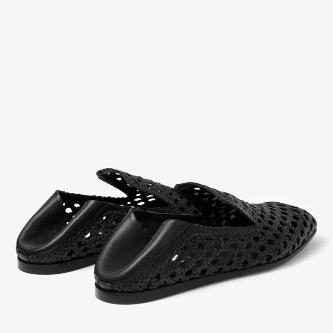 Eliot Slipper Svarta tofflor i vävt läder Eliot Slipper Svarta tofflor i vävt läder