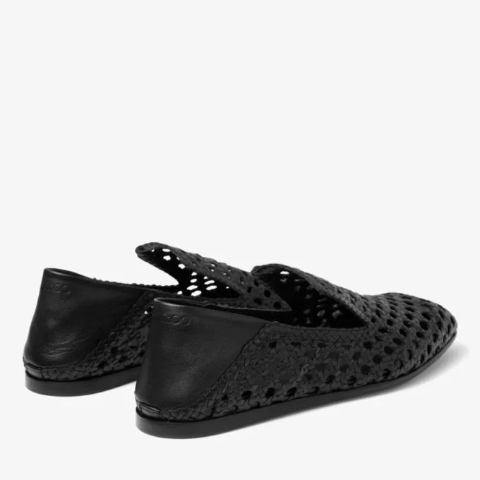 Eliot Slipper Svarta tofflor i vävt läder Eliot Slipper Svarta tofflor i vävt läder
