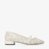 Elisa Ballerina Latte jimmy choo perforerade nappa-snörningsballerinaskor