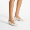 Elisa Ballerina Latte jimmy choo perforerade nappa-snörningsballerinaskor