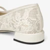 Elisa Ballerina Latte jimmy choo perforerade nappa-snörningsballerinaskor