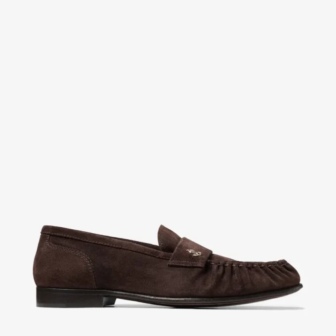 Ellis Loafer F Loafers i chokladbrunt mocka