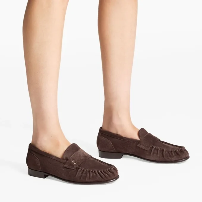 Ellis Loafer F Loafers i chokladbrunt mocka