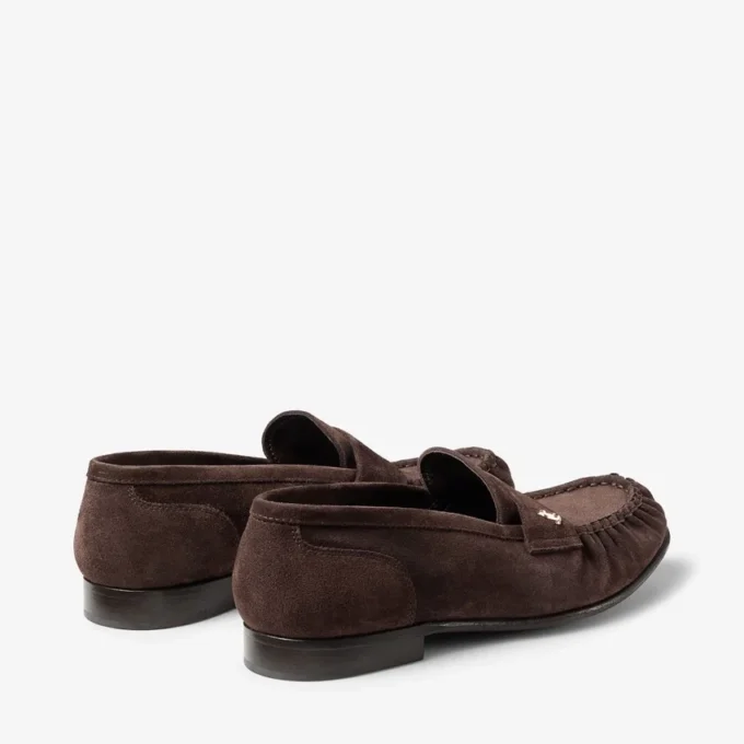 Ellis Loafer F Loafers i chokladbrunt mocka