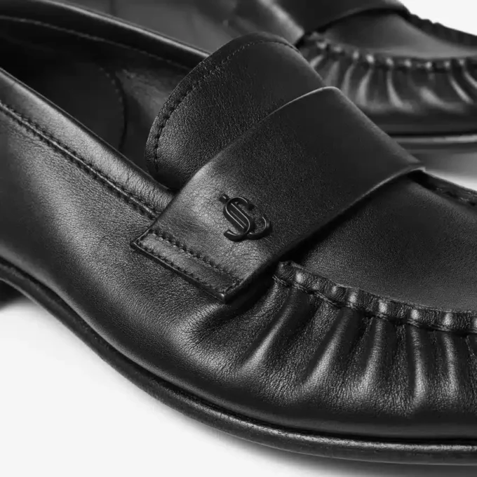 Ellis Loafer F Svarta loafers i mjukt läder