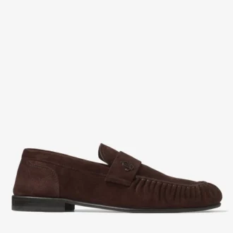 Ellis Loafer M Loafers i chokladbrunt sammet