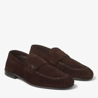 Ellis Loafer M Loafers i chokladbrunt sammet